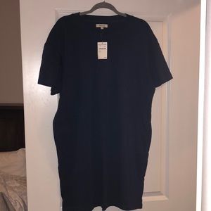 Madewell navy blue short T-shirt dress